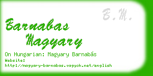 barnabas magyary business card
